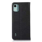 For Nokia C12 4G KHAZNEH Nappa Top Layer Cowhide Leather Phone Case(Black)