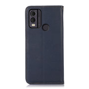 For Nokia C22 4G KHAZNEH Nappa Top Layer Cowhide Leather Phone Case(Blue)