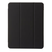 Clear Acrylic Leather Tablet Case For iPad Air 13 2024 / Pro 12.9 2022/ 2021 / 2020 / 2018(Black)