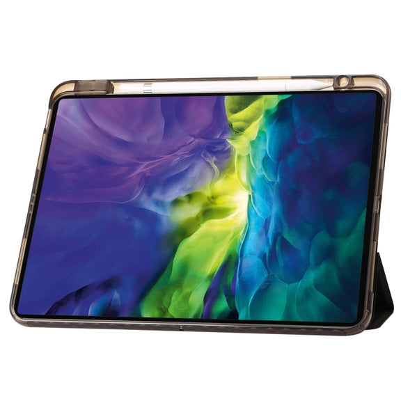 Clear Acrylic Leather Tablet Case For iPad Air 13 2024 / Pro 12.9 2022/ 2021 / 2020 / 2018(Black)