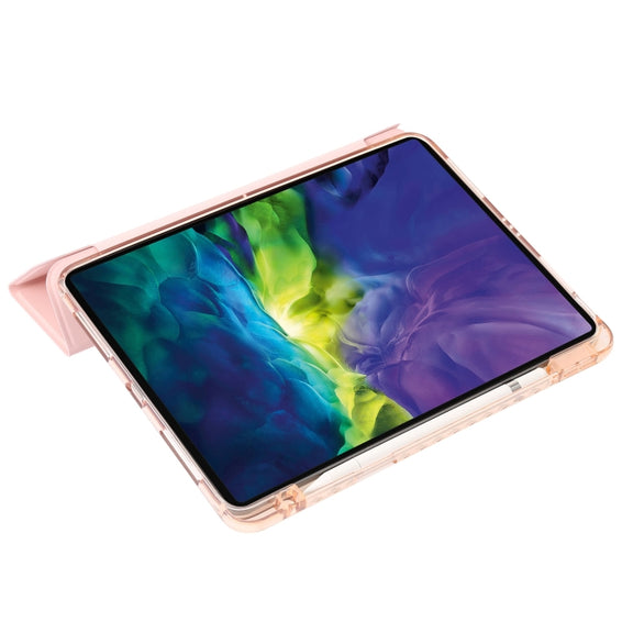 Clear Acrylic Leather Tablet Case For iPad Air 13 2024 / Pro 12.9 2022/ 2021 / 2020 / 2018(Black)