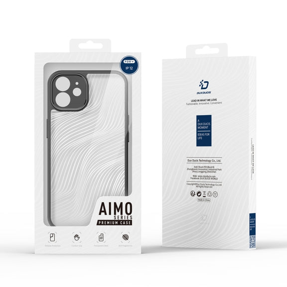 For iPhone 12 DUX DUCIS Aimo Series  Frosted Feel Phone Case(Black)