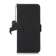 For Nokia C110 Genuine Leather Magnetic RFID Leather Phone Case(Black)