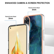 For OPPO Reno 8T 4G Electroplating Marble Dual-side IMD Phone Case(Green 017)