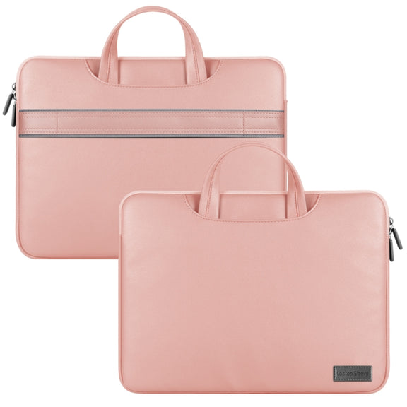 Water-resistant PU Laptop Bag Inner Bag, Size:13 / 14 inch(Rose Gold)