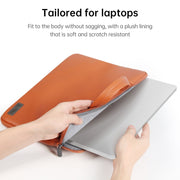 Water-resistant PU Laptop Bag Inner Bag, Size:13 / 14 inch(Grey)