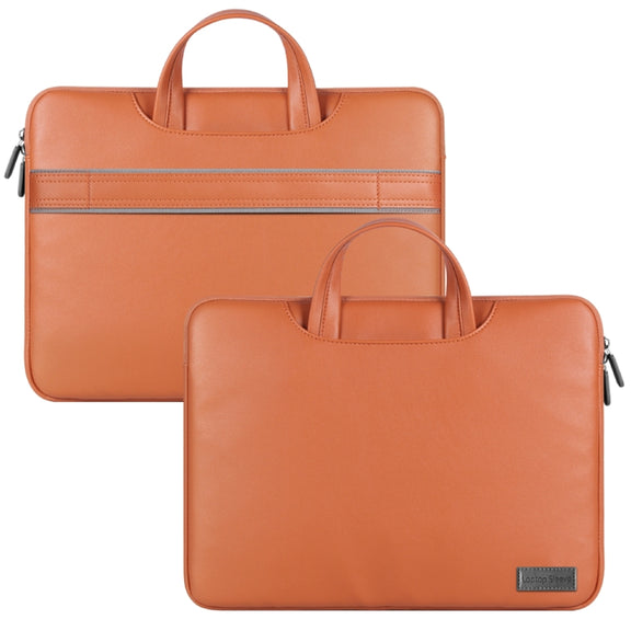 Water-resistant PU Laptop Bag Inner Bag with Power Pack, Size:15 inch(Brown)