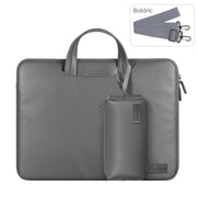 Water-resistant PU Laptop Bag Inner Bag with Power Pack, Size:15 inch(Grey)