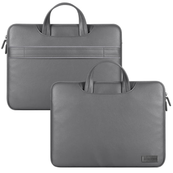 Water-resistant PU Laptop Bag Inner Bag with Power Pack, Size:15 inch(Grey)