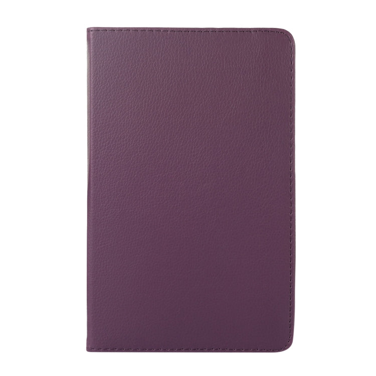For Lenovo Tab M9 360 Degree Rotation Litchi Texture Tablet Leather Case with Holder(Purple)