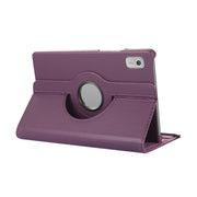 For Lenovo Tab M9 360 Degree Rotation Litchi Texture Tablet Leather Case with Holder(Purple)
