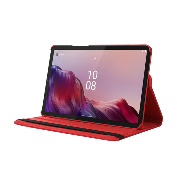 For Lenovo Tab M9 360 Degree Rotation Litchi Texture Tablet Leather Case with Holder(Purple)