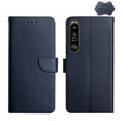 For Sony Xperia 1 V Genuine Leather Fingerprint-proof Horizontal Flip Phone Case(Blue) - free shipping - PMC TechLife - Order now!
