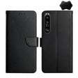 For Sony Xperia 1 V Genuine Leather Fingerprint-proof Horizontal Flip Phone Case(Black) - Sony Cases by PMC TechLife | Online Shopping South Africa | PMC TechLife | Buy Now Pay Later Mobicred
