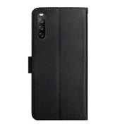 For Sony Xperia 10 V Genuine Leather Fingerprint-proof Horizontal Flip Phone Case(Black)
