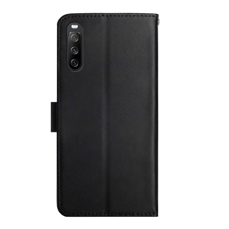 For Sony Xperia 10 V Genuine Leather Fingerprint-proof Horizontal Flip Phone Case(Black)