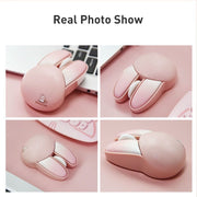 MOFii M6 Rabbit Shape 2.4G Wireless Mute Mouse(Milk Tea)