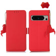 For Google Pixel 8 Pro Side-Magnetic TJ Genuine Leather RFID Phone Case(Red) - Google Cases by PMC TechLife | Online Shopping South Africa | PMC TechLife | Buy Now Pay Later Mobicred
