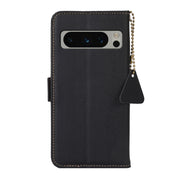 For Google Pixel 8 Pro Side-Magnetic TJ Genuine Leather RFID Phone Case(Black)