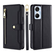 For Tecno Pop 6 Pro Sheep Texture Cross-body Zipper Wallet Leather Phone Case(Black) - Tecno Cases by PMC TechLife | Online Shopping South Africa | PMC TechLife | Buy Now Pay Later Mobicred