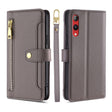 For Rakuten Hand 4G Sheep Texture Cross-body Zipper Wallet Leather Phone Case(Grey) - More Brand by PMC TechLife | Online Shopping South Africa | PMC TechLife | Buy Now Pay Later Mobicred