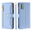 For Nokia G22 Sheep Texture Cross-body Zipper Wallet Leather Phone Case(Blue) - Nokia Cases by PMC TechLife | Online Shopping South Africa | PMC TechLife | Buy Now Pay Later Mobicred