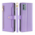 For Nokia G22 Sheep Texture Cross-body Zipper Wallet Leather Phone Case(Purple) - Nokia Cases by PMC TechLife | Online Shopping South Africa | PMC TechLife | Buy Now Pay Later Mobicred