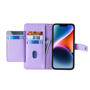 For Honor Magic5 Sheep Texture Cross-body Zipper Wallet Leather Phone Case(Purple)
