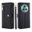 For Honor Magic5 Pro Sheep Texture Cross-body Zipper Wallet Leather Phone Case(Black) - Honor Cases by PMC TechLife | Online Shopping South Africa | PMC TechLife | Buy Now Pay Later Mobicred