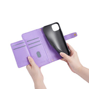 For Honor Magic5 Pro Sheep Texture Cross-body Zipper Wallet Leather Phone Case(Purple)