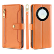 For Honor X40 Sheep Texture Cross-body Zipper Wallet Leather Phone Case(Orange) - Honor Cases by PMC TechLife | Online Shopping South Africa | PMC TechLife | Buy Now Pay Later Mobicred