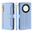For Honor X40 Sheep Texture Cross-body Zipper Wallet Leather Phone Case(Blue) - Honor Cases by PMC TechLife | Online Shopping South Africa | PMC TechLife | Buy Now Pay Later Mobicred
