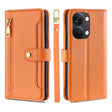 For OnePlus Ace 2V 5G Sheep Texture Cross-body Zipper Wallet Leather Phone Case(Orange) - OnePlus Cases by PMC TechLife | Online Shopping South Africa | PMC TechLife | Buy Now Pay Later Mobicred