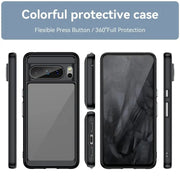 For Google Pixel 8 Pro Colorful Series Acrylic + TPU Phone Case(Black)