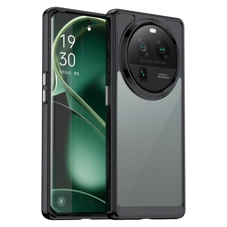 For OPPO Find X6 Pro 5G Colorful Series Acrylic + TPU Phone Case(Black)