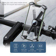 Yesido C191 4-axis Support Bicycle Handle Phone Holder(Black)