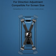 Yesido C191 4-axis Support Bicycle Handle Phone Holder(Black)