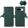 For Google Pixel 8 Genuine Leather Magnetic RFID Leather Phone Case(Green) - Google Cases by PMC TechLife | Online Shopping South Africa | PMC TechLife | Buy Now Pay Later Mobicred