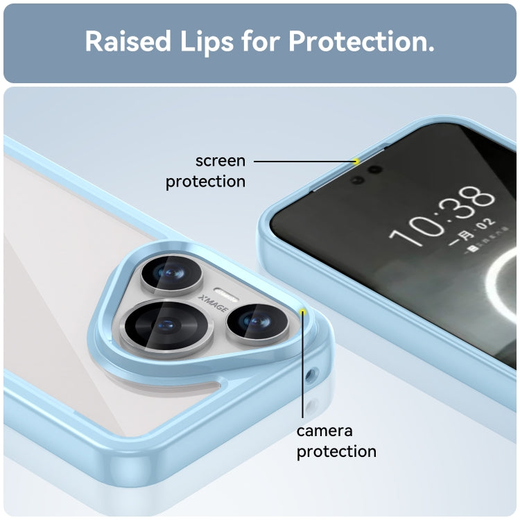 For Huawei Pura 70 Colorful Series Acrylic + TPU Phone Case(Blue)