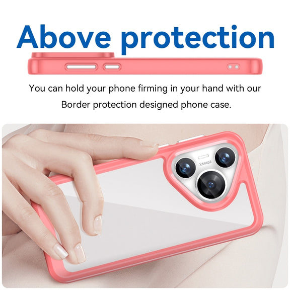 For Huawei Pura 70 Colorful Series Acrylic + TPU Phone Case(Red)