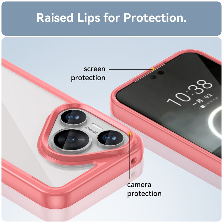 For Huawei Pura 70 Colorful Series Acrylic + TPU Phone Case(Red)