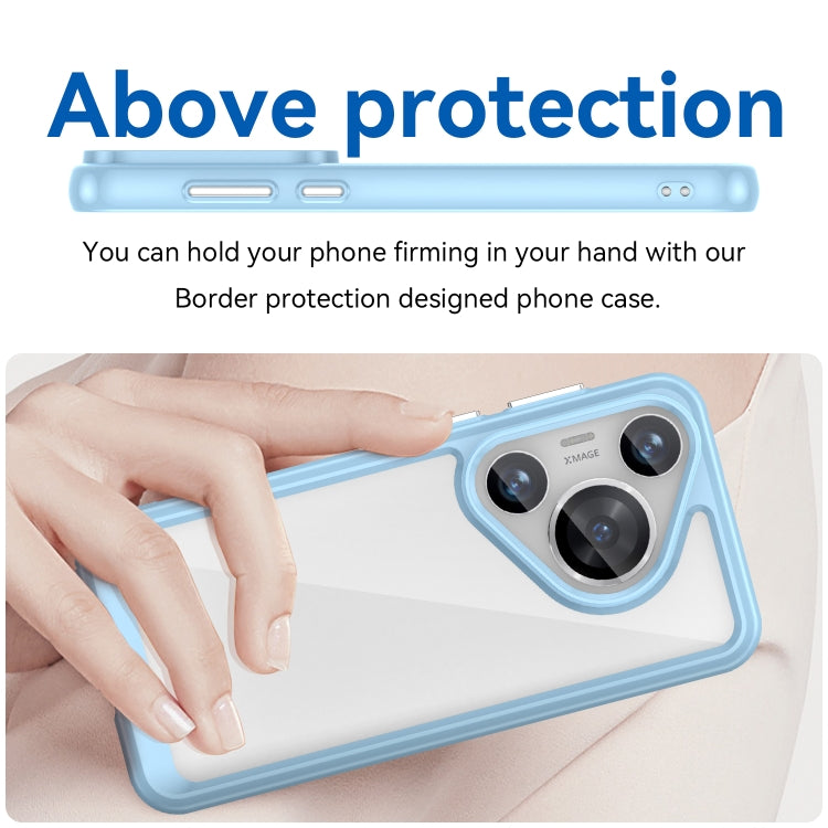 For Huawei Pura 70 Pro Colorful Series Acrylic + TPU Phone Case(Blue)
