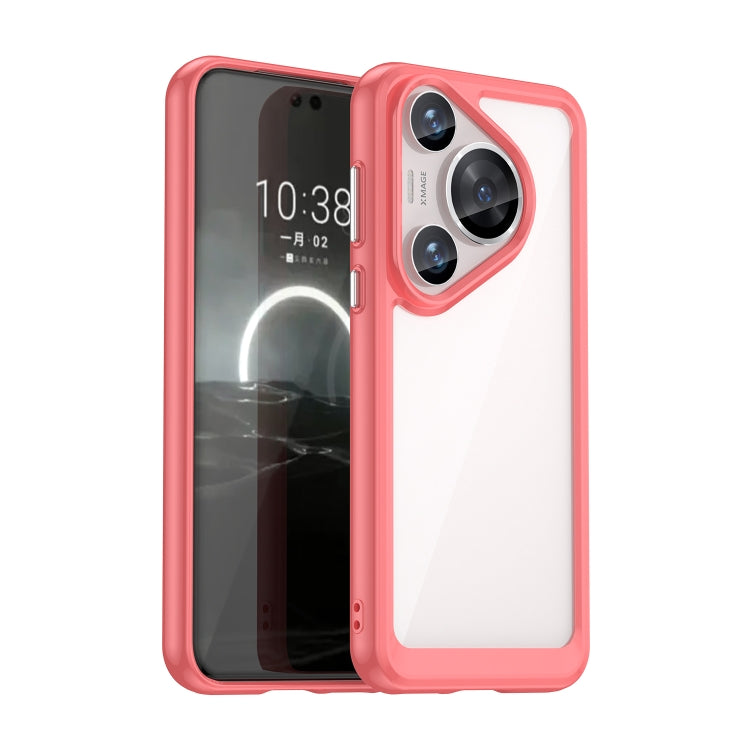 For Huawei Pura 70 Pro Colorful Series Acrylic + TPU Phone Case(Red)