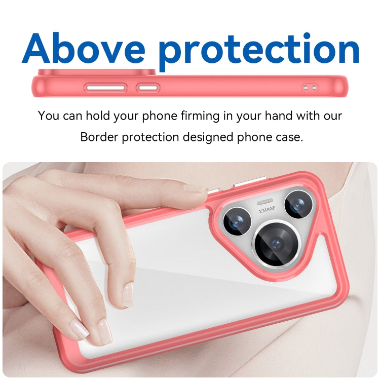 For Huawei Pura 70 Pro+ Colorful Series Acrylic + TPU Phone Case(Red)