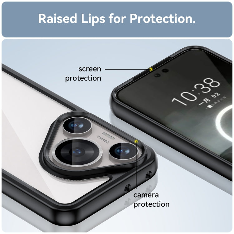 For Huawei Pura 70 Pro+ Colorful Series Acrylic + TPU Phone Case(Black)