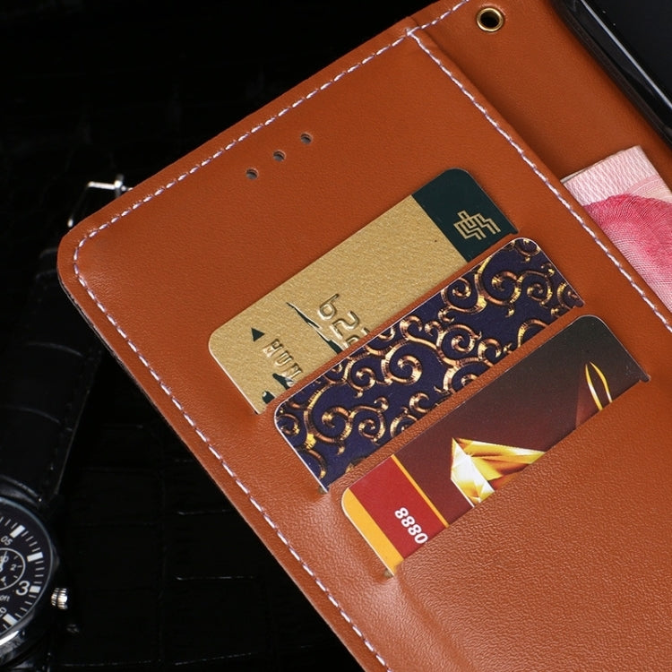 For Blackview A85 idewei Crocodile Texture Leather Phone Case(Dark Blue)