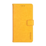 For Blackview A85 idewei Crazy Horse Texture Leather Phone Case with Holder(Yellow)
