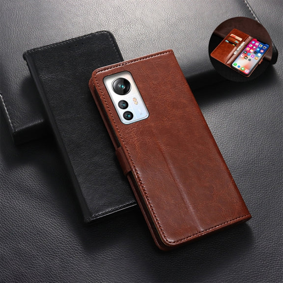 For Blackview A85 idewei Crazy Horse Texture Leather Phone Case with Holder(Sky Blue)