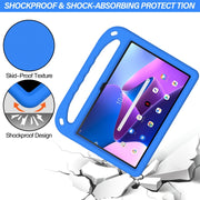 For Lenovo Tab M10 3rd Gen Handle EVA Shockproof Tablet Case with Holder(Blue)
