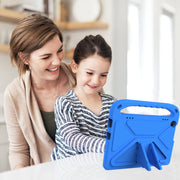 For Lenovo Tab M10 3rd Gen Handle EVA Shockproof Tablet Case with Holder(Blue)